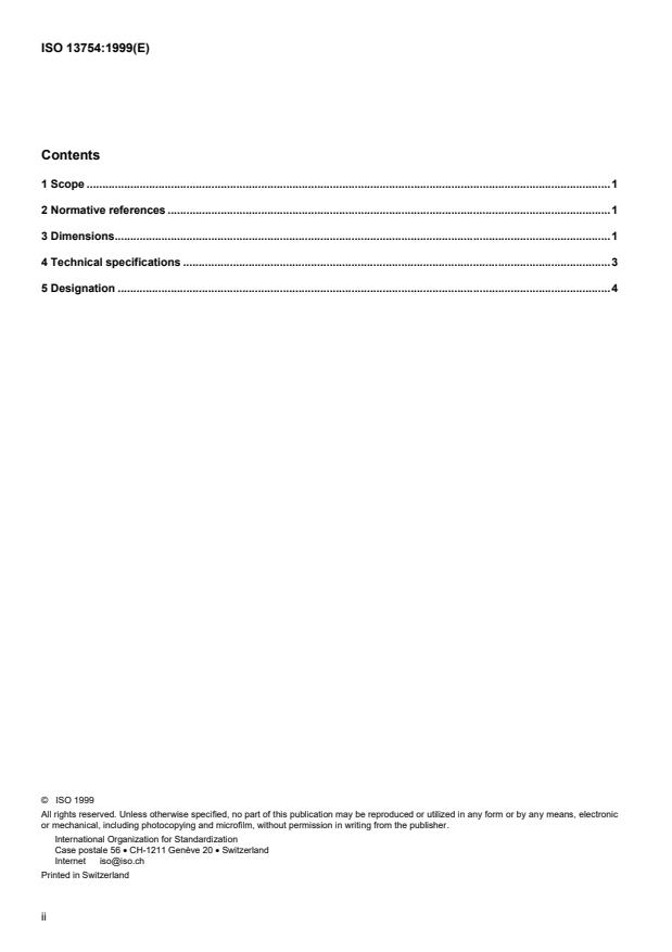 ISO 13754:1999 ISO 13754:1999 - Textile machinery and accessories -- Hexagon nuts and slotted nuts for spinning and twisting spindles - Page 2 preview