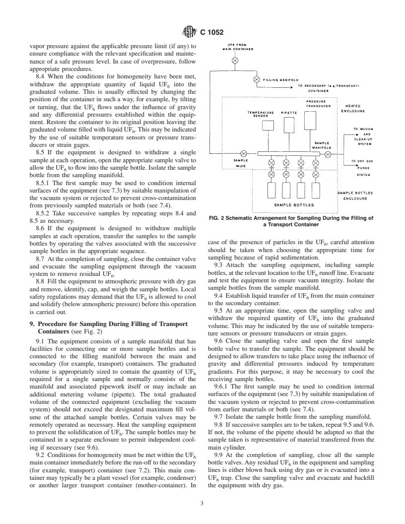 ASTM C1052-01 - Standard Practice for Bulk Sampling of Liquid Uranium Hexafluoride