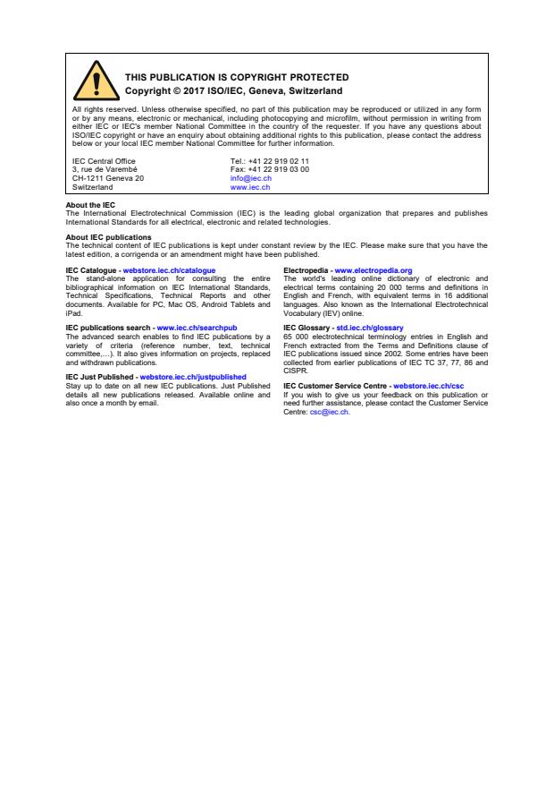 ISO/IEC 11801-2:2017 ISO/IEC 11801-2:2017 - Information technology - Generic cabling for customer premises - Part 2: Office premises - Page 2 preview