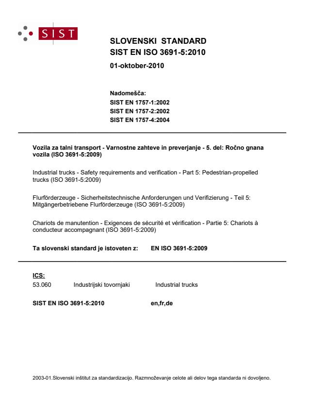 EN ISO 3691-5:2010