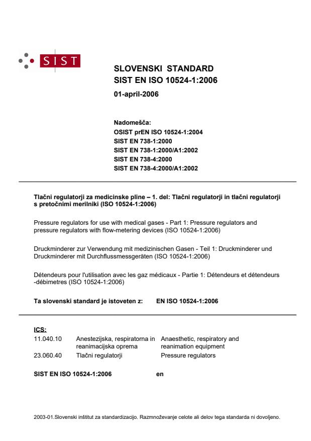EN ISO 10524-1:2006