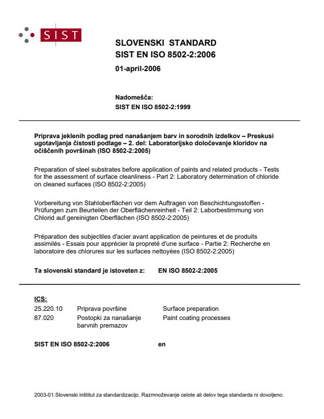 EN ISO 8502-2:2006