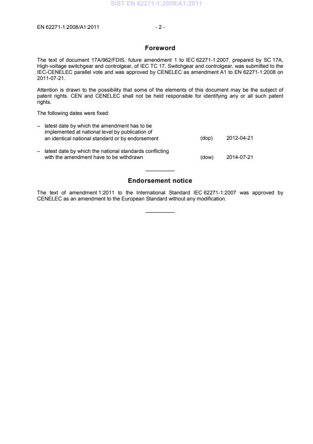 EN 62271-1:2008/A1:2011 EN 62271-1:2009/A1:2011 - Page 4 preview