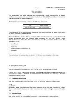 CISPR 16-4-2:2011/AMD2:2018 - Amendment 2 - Specification for radio disturbance and immunity measuring apparatus and methods - Part 4-2: Uncertainties, statistics and limit modelling - Measurement instrumentation uncertainty - Page 4 preview