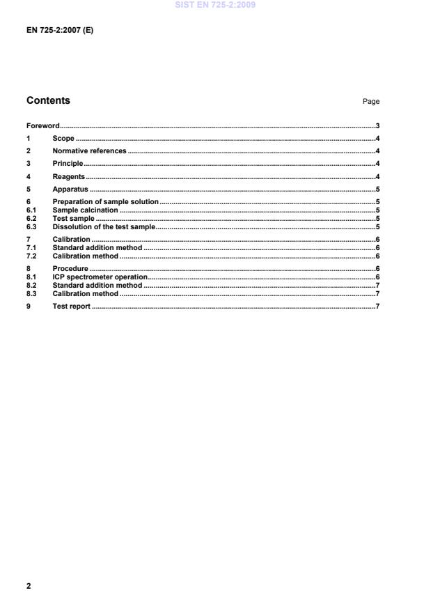 EN 725-2:2007 EN 725-2:2009 - Page 4 preview