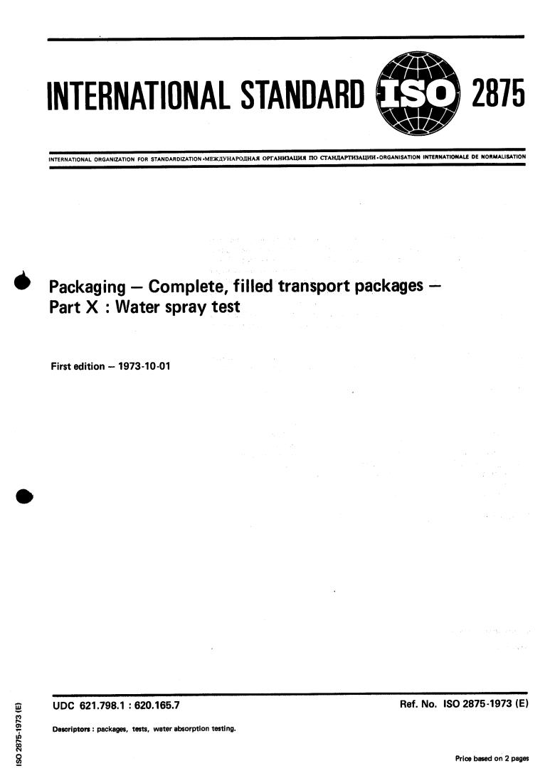 ISO 2875:1973 - Title missing - Legacy paper document
Released:1/1/1973