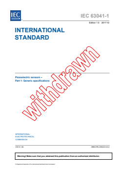 IEC 63041-1:2017 IEC 63041-1:2017 - Piezoelectric sensors - Part 1: Generic specifications
Released:12/13/2017
Isbn:9782832251430 - Page 3 preview