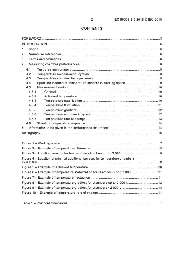 IEC 60068-3-5:2018 IEC 60068-3-5:2018 - Environmental testing - Part 3-5: Supporting documentation and guidance - Confirmation of the performance of temperature chambers - Page 4 preview
