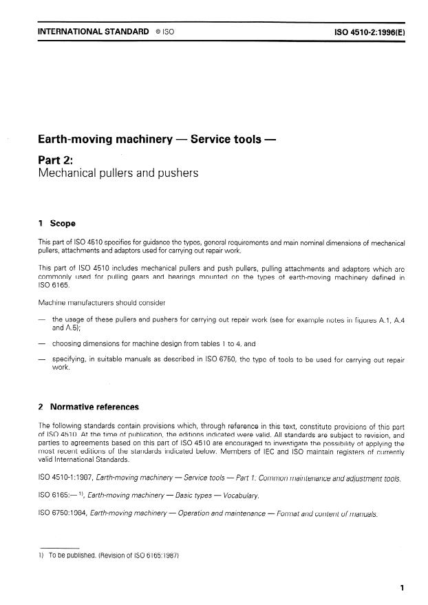ISO 4510-2:1996 - Earth-moving machinery -- Service tools