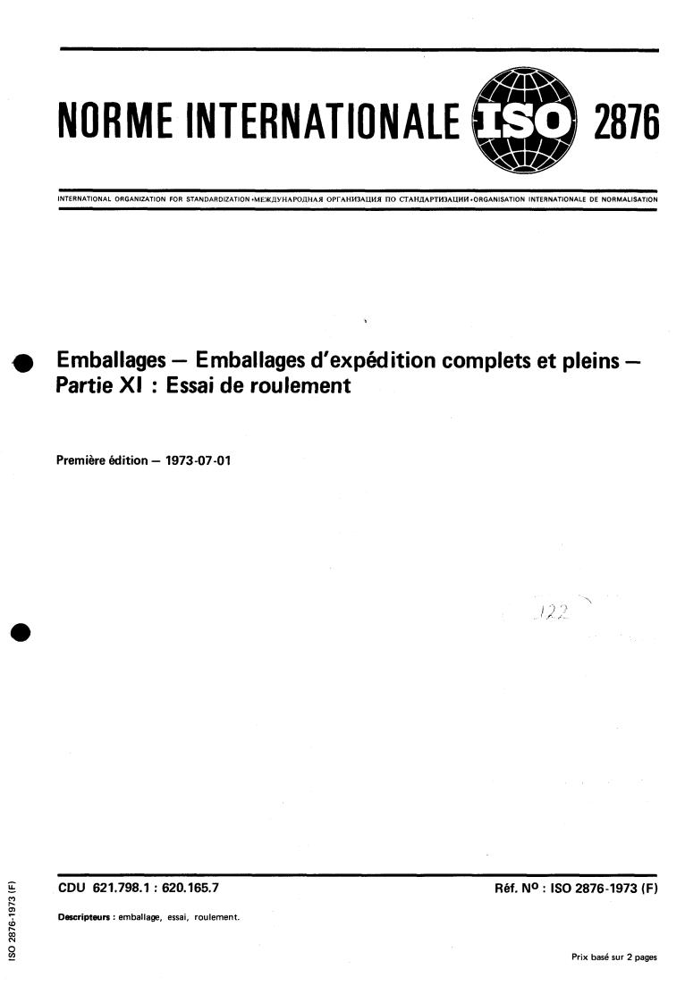 ISO 2876:1973 - Title missing - Legacy paper document
Released:1/1/1973