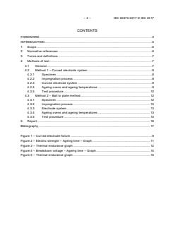 IEC 60370:2017 IEC 60370:2017 - Test procedure for thermal endurance of insulating resins and varnishes for impregnation purposes - Electric breakdown methods - Page 4 preview