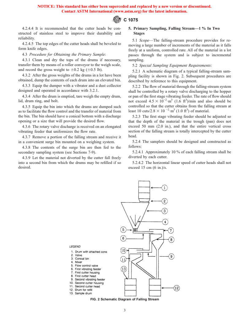 ASTM C1075-93(1997) - Standard Practices for Sampling Uranium-Ore Concentrate