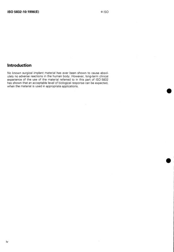 ISO 5832-10:1996 ISO 5832-10:1996 - Implants for surgery -- Metallic materials - Page 4 preview