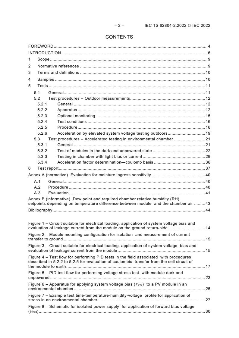 IEC TS 62804-2:2022 IEC TS 62804-2:2022 - Photovoltaic (PV) modules - Test methods for the detection of potential-induced degradation - Part 2: Thin-film - Page 4 preview