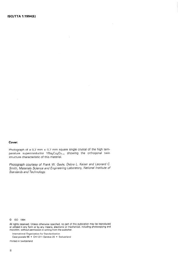 ISO/TTA 1:1994 ISO/TTA 1:1994 - Advanced technical ceramics -- Unified classification system - Page 2 preview