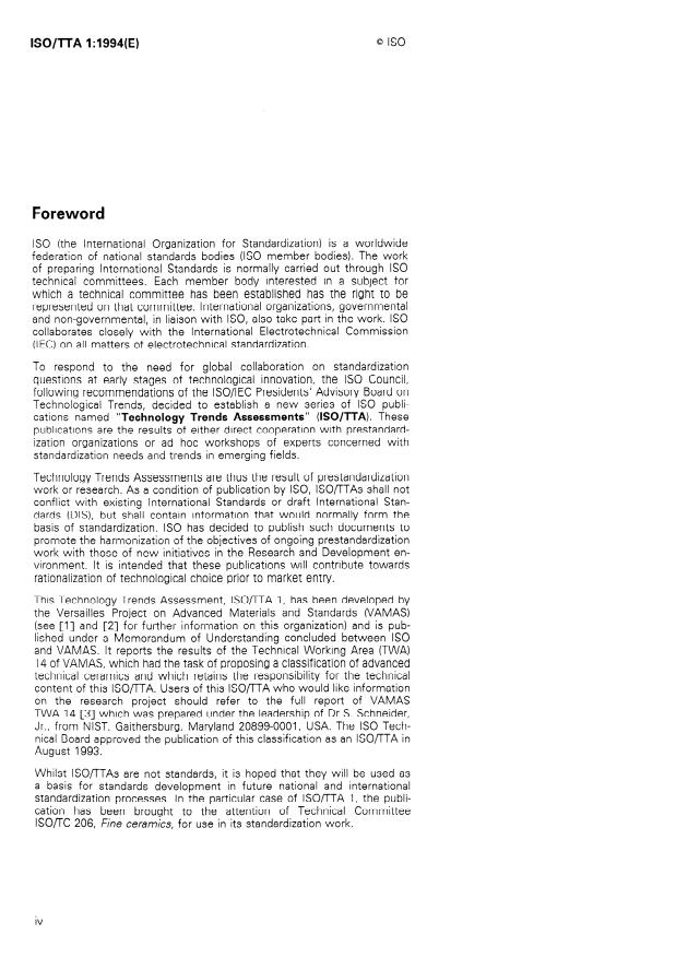 ISO/TTA 1:1994 ISO/TTA 1:1994 - Advanced technical ceramics -- Unified classification system - Page 4 preview