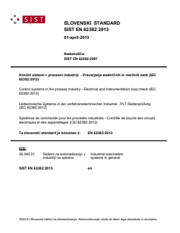 EN 62382:2013 - BARVE - Page 1 preview