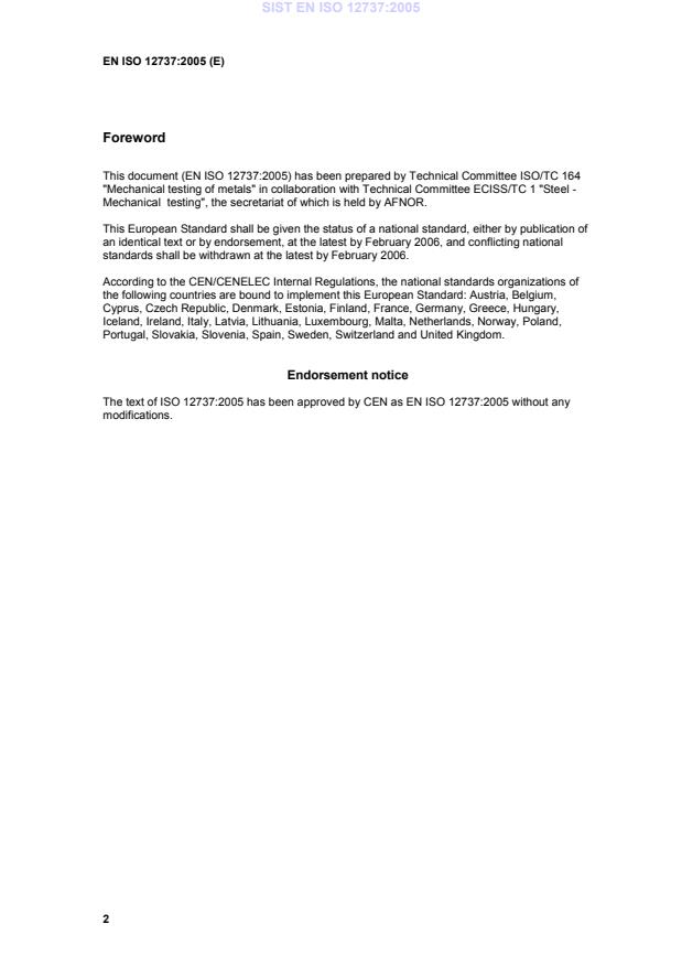 EN ISO 12737:2005 EN ISO 12737:2005 - Page 4 preview