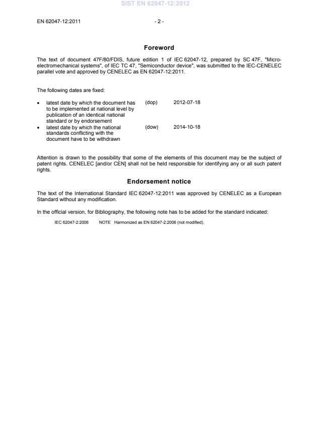 EN 62047-12:2011 EN 62047-12:2012 - Page 4 preview