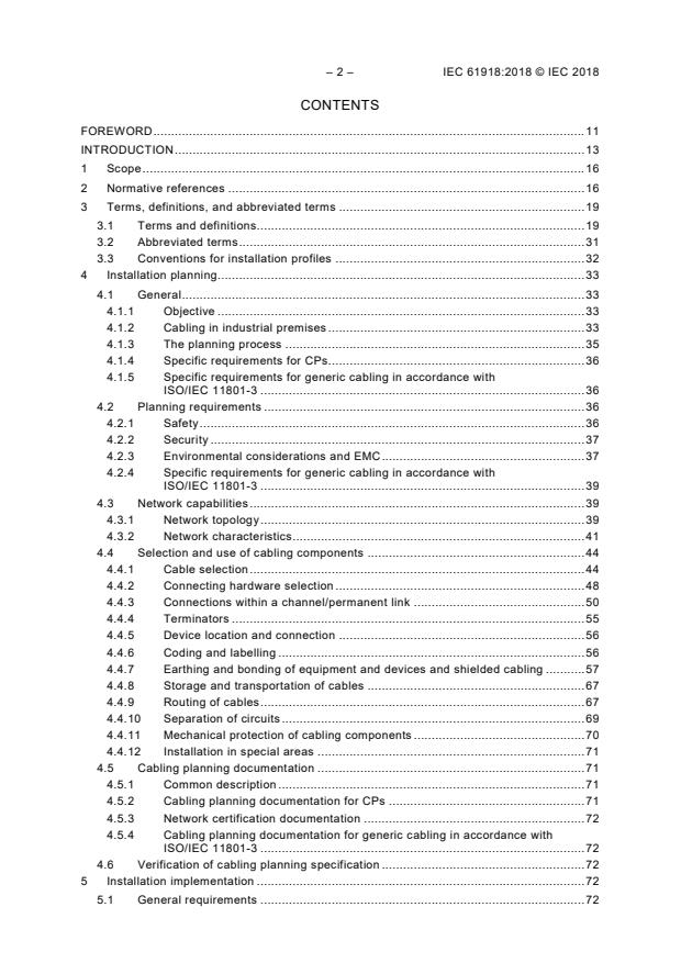 IEC 61918:2018 IEC 61918:2018 - Industrial communication networks - Installation of communication networks in industrial premises - Page 4 preview