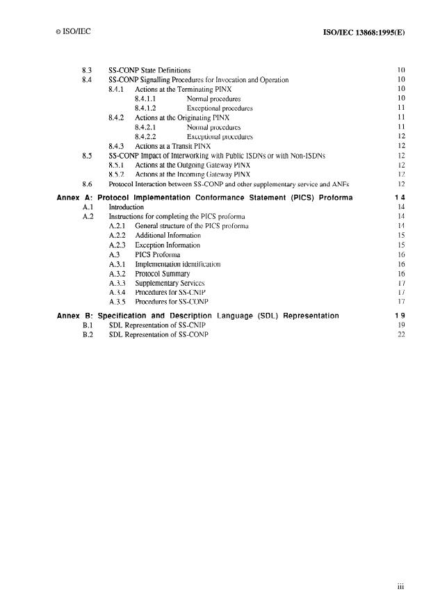 ISO/IEC 13868:1995 - Information technology --  Telecommunications and information exchange between systems -- Private Integrated Services Network -- Inter-exchange signalling protocol -- Name identification supplementary services