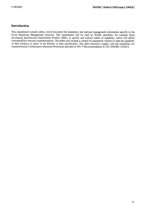 ISO/IEC 10164-5:1993/Amd 1:1995 - Implementation conformance statement proformas