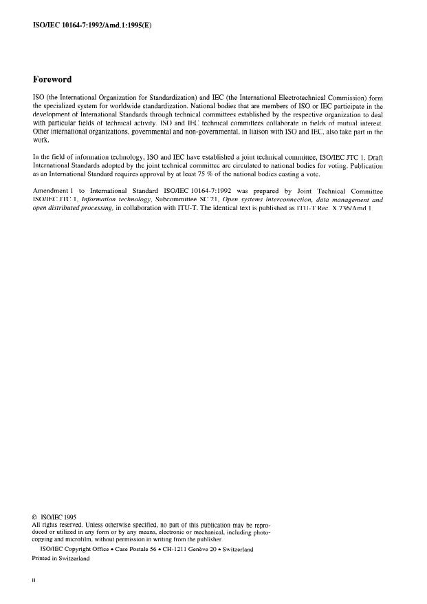 ISO/IEC 10164-7:1992/Amd 1:1995 ISO/IEC 10164-7:1992/Amd 1:1995 - Implementation conformance statement proformas - Page 2 preview