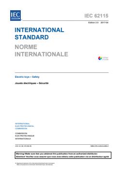 IEC 62115:2017 - Electric toys - Safety - Page 3 preview