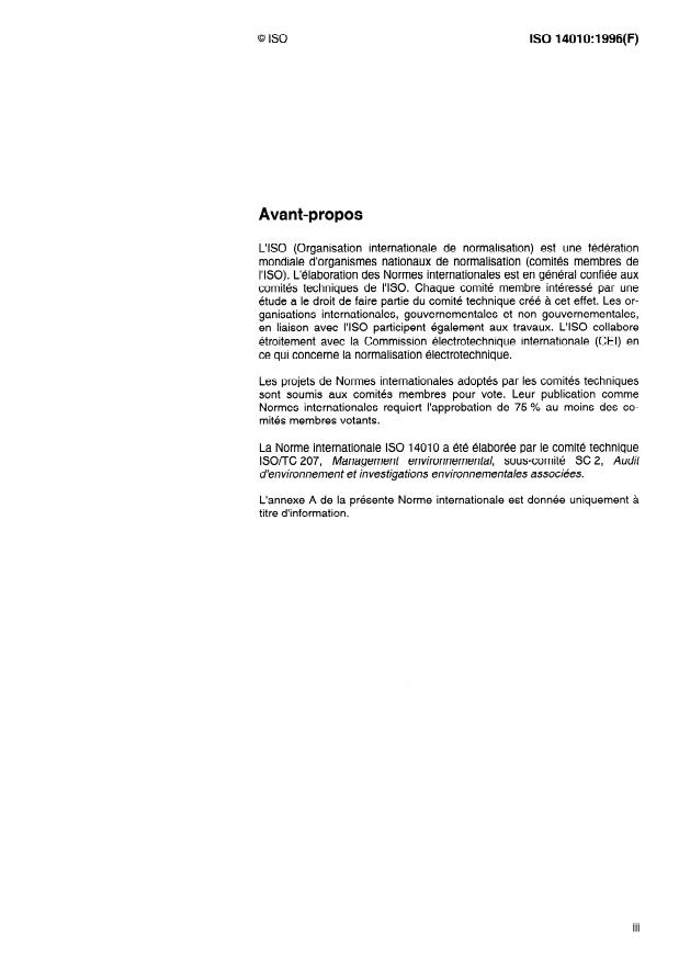 ISO 14010:1996 - Lignes directrices pour l'audit environnemental -- Principes généraux
