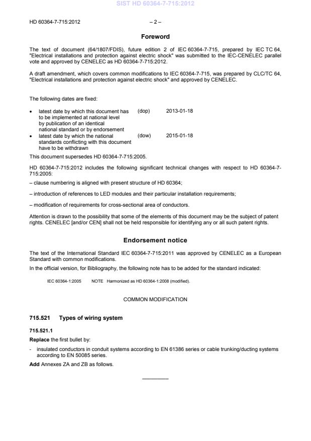 SIST HD 60364-7-715:2012 SIST HD 60364-7-715:2012 - Page 4 preview