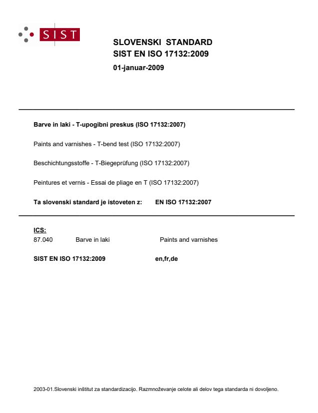 EN ISO 17132:2007 EN ISO 17132:2009 - Page 1 preview