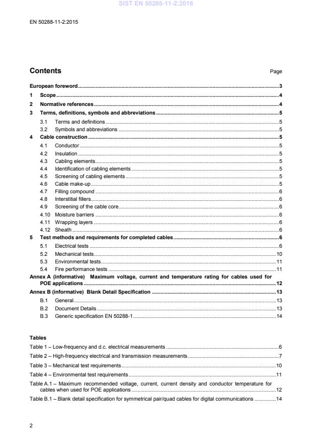 EN 50288-11-2:2015 EN 50288-11-2:2016 - Page 4 preview