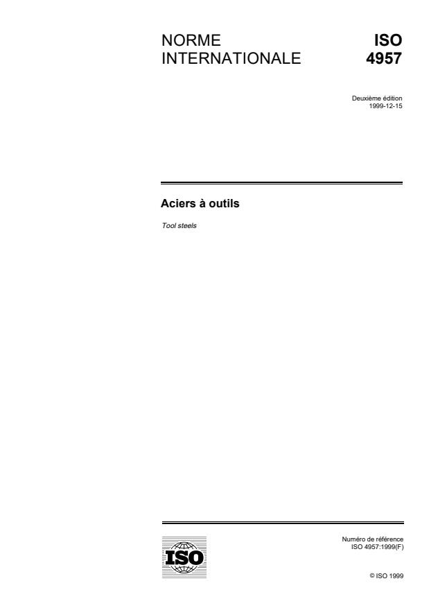 ISO 4957:1999 - Aciers a outils