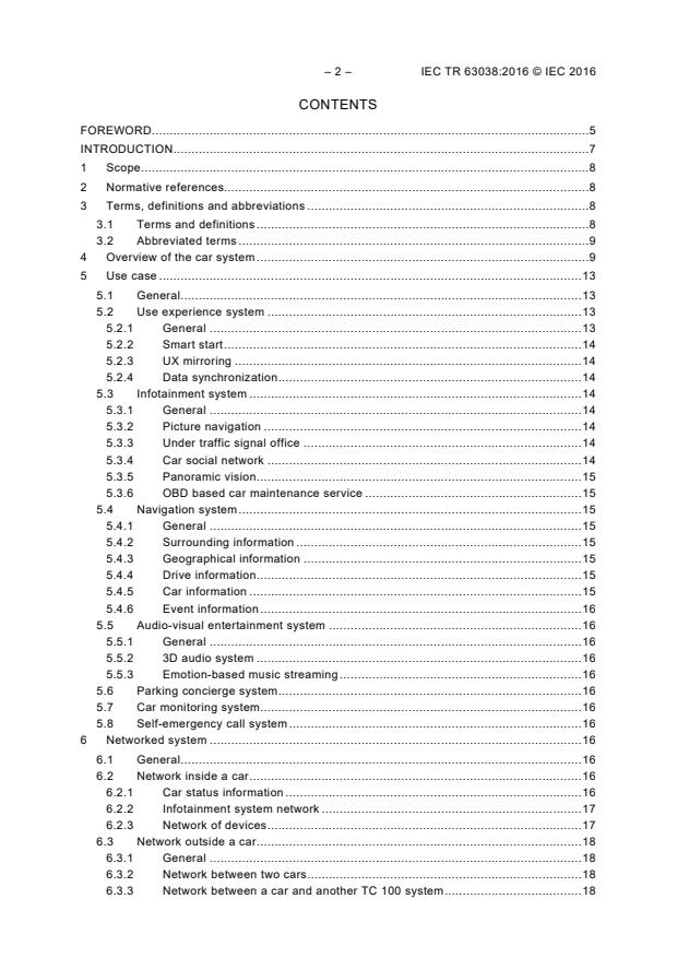 IEC TR 63038:2016 IEC TR 63038:2016 - Conceptual model of standardization for multimedia car systems and equipment - Page 4 preview
