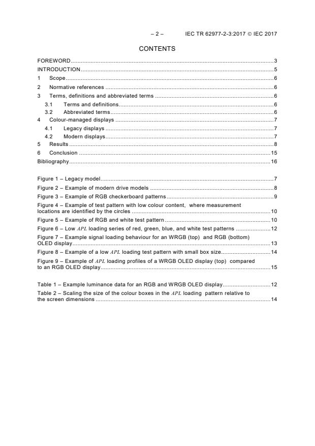 IEC TR 62977-2-3:2017 IEC TR 62977-2-3:2017 - Electronic display devices - Part 2-3: Measurements of optical properties - Multi-colour test patterns - Page 4 preview
