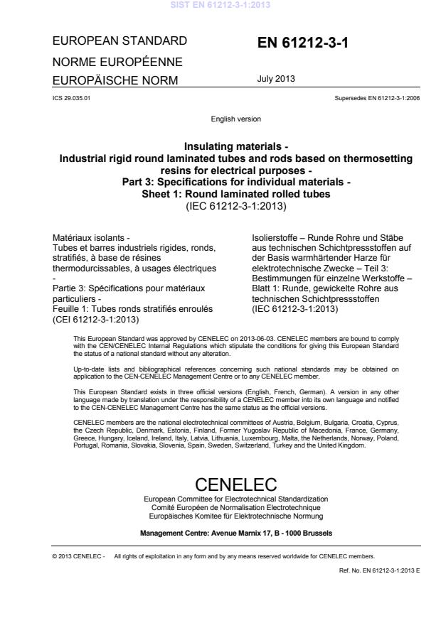 EN 61212-3-1:2013 EN 61212-3-1:2013 - Page 2 preview