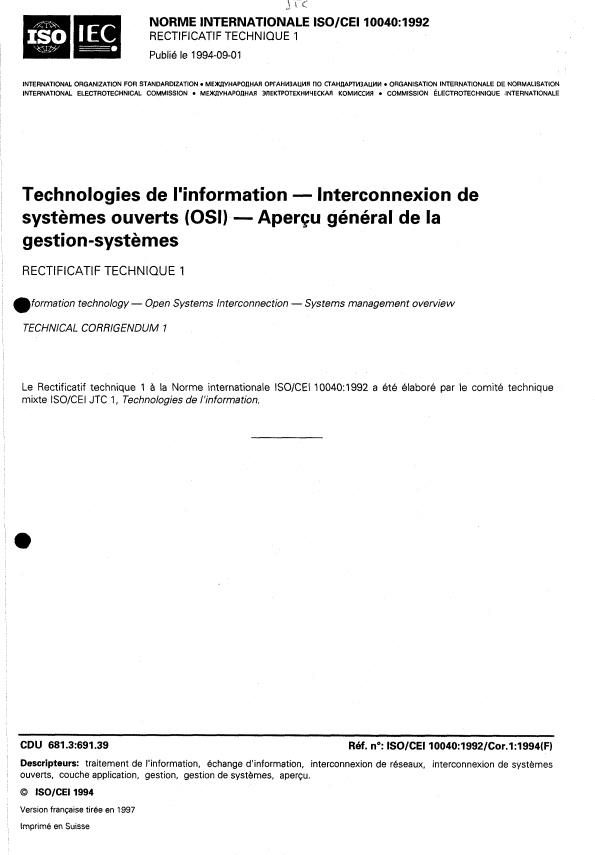 ISO/IEC 10040:1992/Cor 1:1994 ISO/IEC 10040:1992/Cor 1:1994 - Page 1 preview