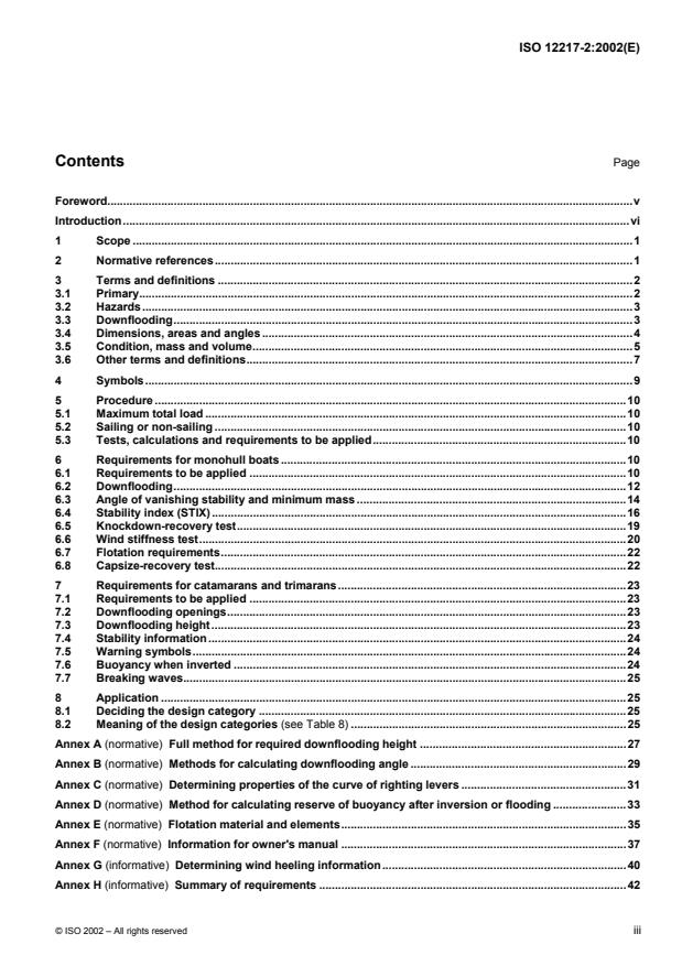 ISO 12217-2:2002 - Small craft -- Stability and buoyancy assessment and categorization