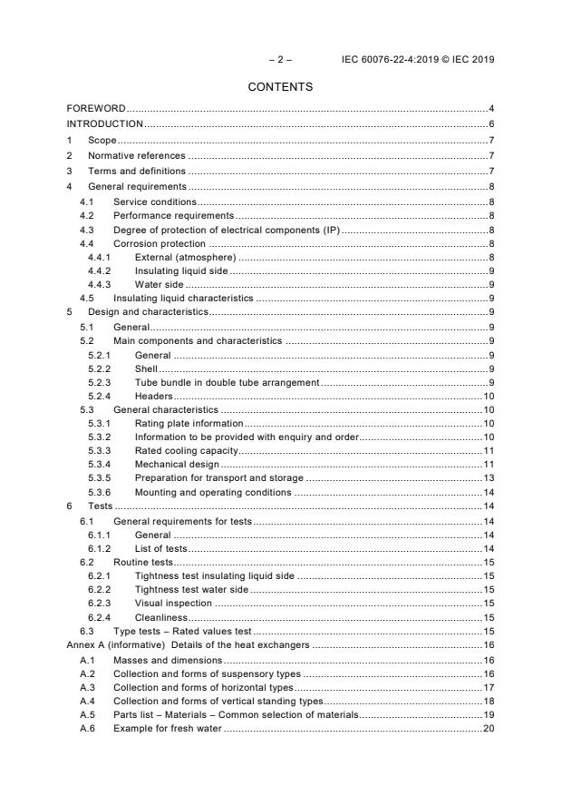 IEC 60076-22-4:2019 IEC 60076-22-4:2019 - Power transformers - Part 22-4: Power transformer and reactor fittings - Insulating liquid to water heat exchangers - Page 4 preview