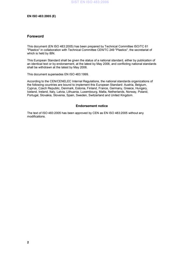 EN ISO 483:2005 EN ISO 483:2006 - Page 4 preview