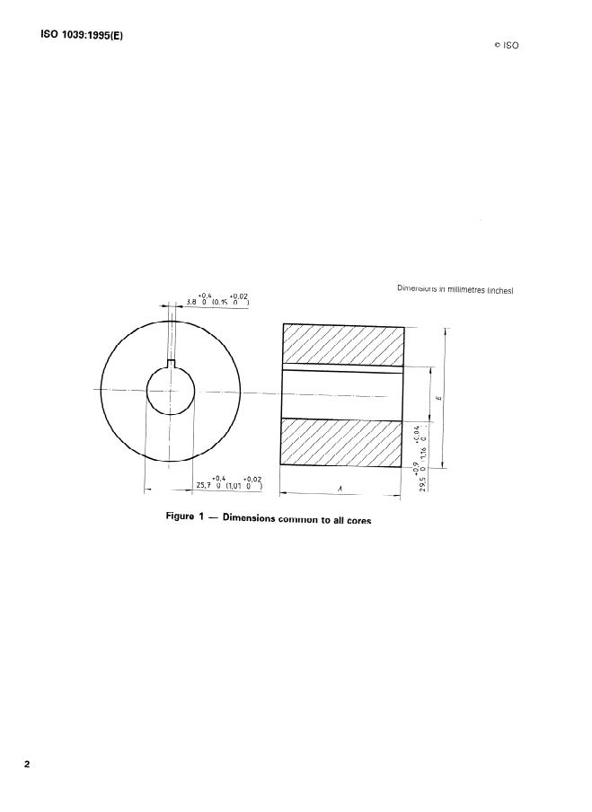 ISO 1039:1995 ISO 1039:1995 - Cinematography -- Cores for motion-picture and magnetic film rolls -- Dimensions - Page 4 preview
