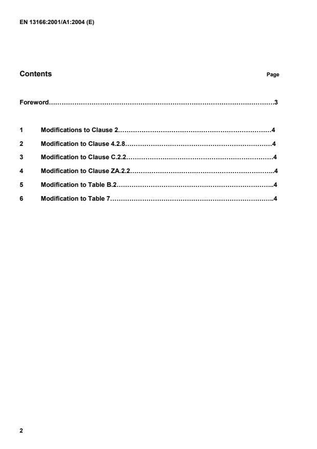 EN 13166:2001/A1:2004 EN 13166:2002/A1:2004 - Page 4 preview