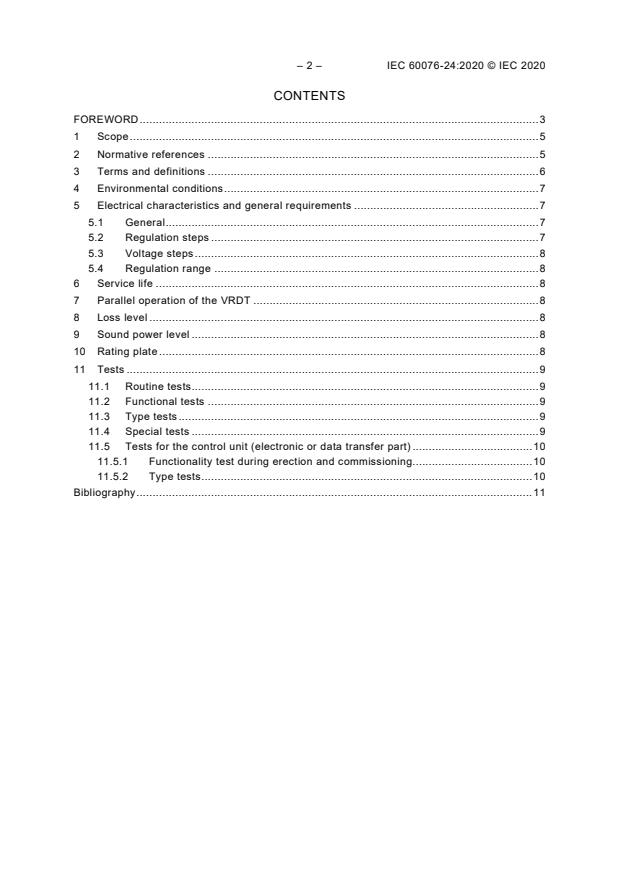 IEC 60076-24:2020 IEC 60076-24:2020 - Power transformers - Part 24: Specification of voltage regulating distribution transformers (VRDT) - Page 4 preview