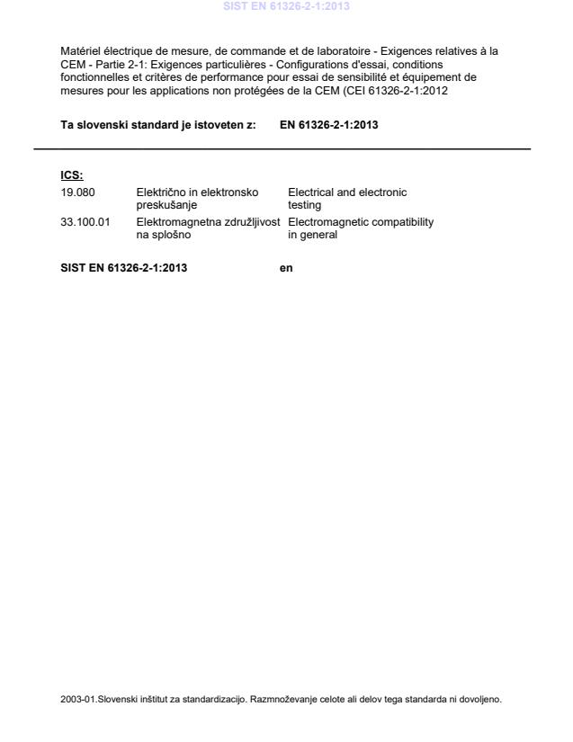 EN 61326-2-1:2013 EN 61326-2-1:2013 - Page 2 preview