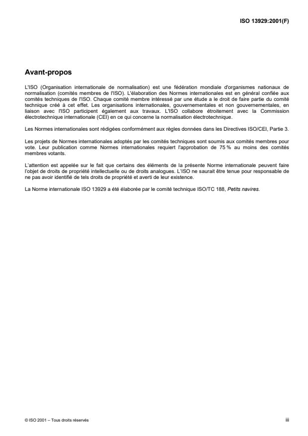 ISO 13929:2001 ISO 13929:2001 - Petits navires -- Appareils a gouverner -- Transmissions a engrenages - Page 3 preview