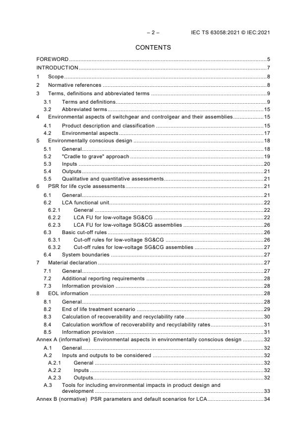IEC TS 63058:2021 IEC TS 63058:2021 - Switchgear and controlgear and their assemblies for low voltage - Environmental aspects - Page 4 preview
