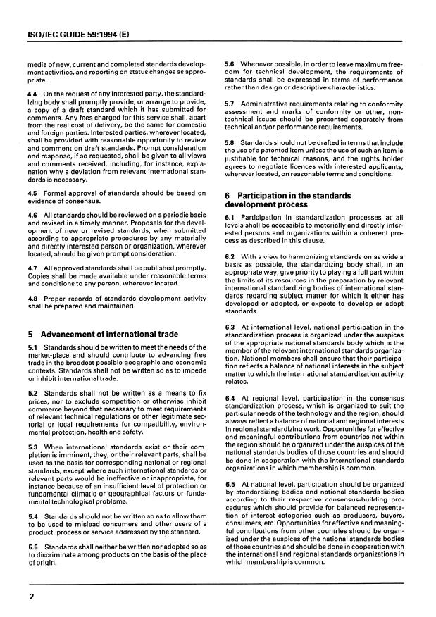 ISO/IEC Guide 59:1994 ISO/IEC Guide 59:1994 - Code of good practice for standardization - Page 4 preview