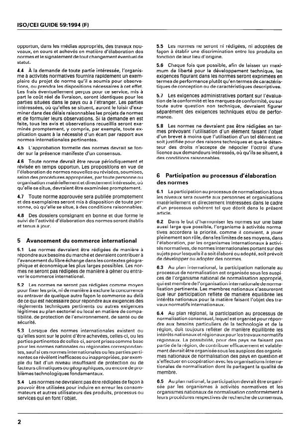 ISO/IEC Guide 59:1994 ISO/IEC Guide 59:1994 - Code de bonne pratique pour la normalisation - Page 4 preview