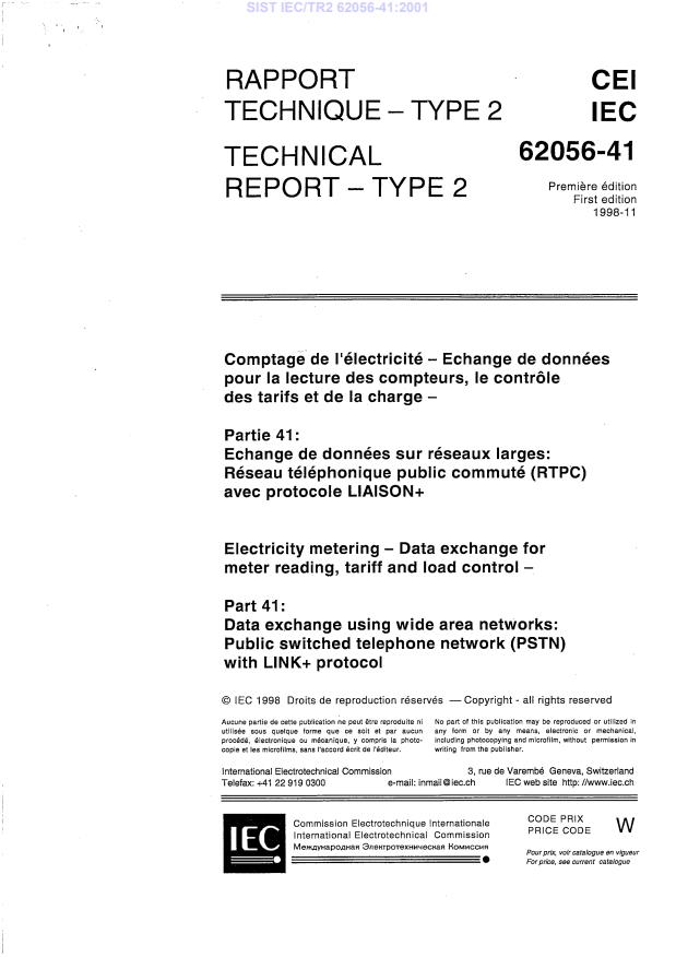 IEC/TR2 62056-41:2001