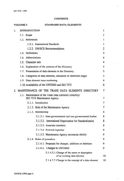 ISO 7372:1993 ISO 7372:1993 - Trade data interchange -- Trade data elements directory - Page 4 preview